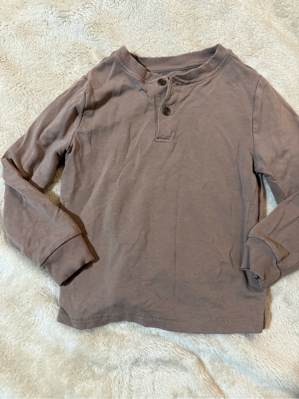 Little Sleepies Long-Sleeve Henley Shirt - camel brown